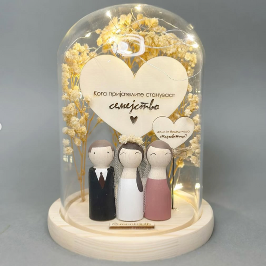 Големо стаклено ѕвоно за старосватица